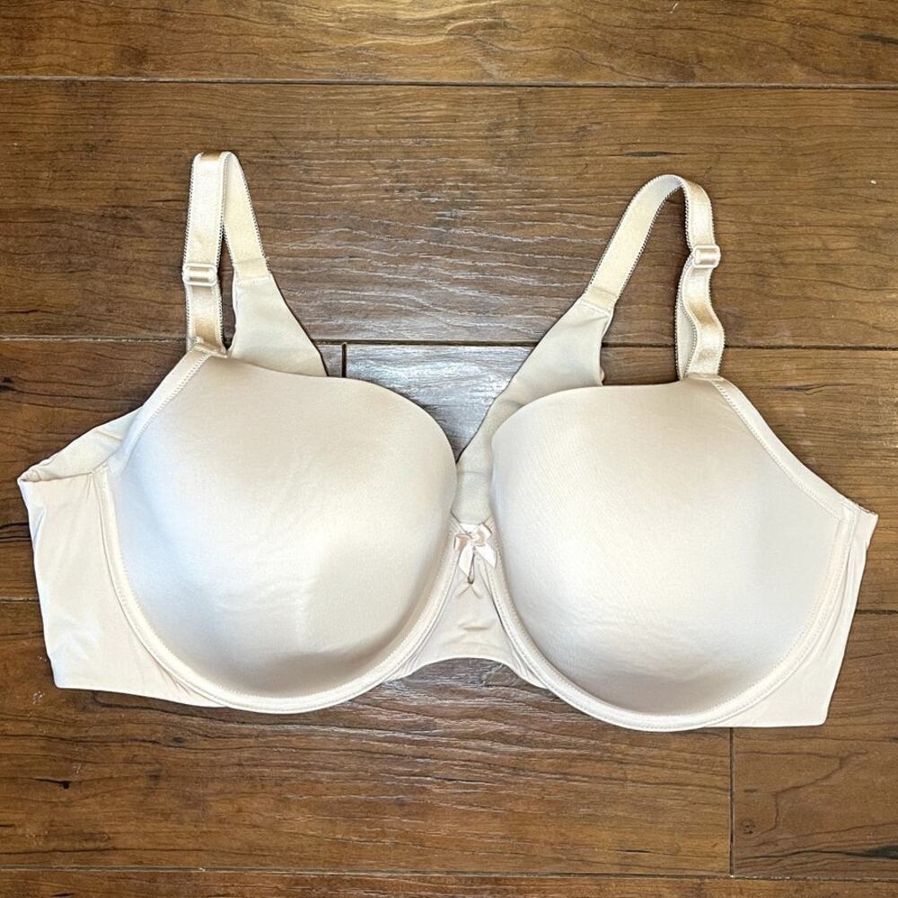 Torrid Bra 42D Nude Beige Underwire Molded Padded Cups Adjustable Straps